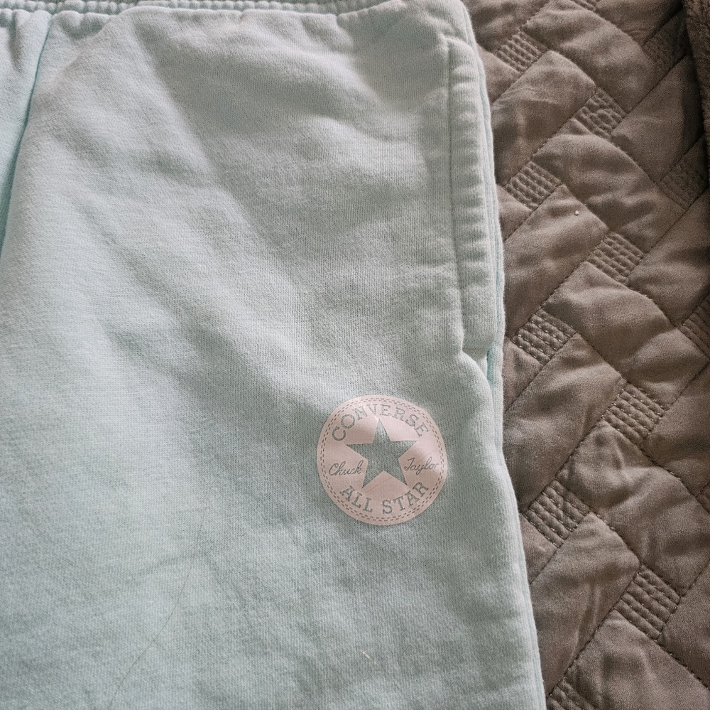 Converse Light Blue Kids Joggers Size M - Picture 2 of 3